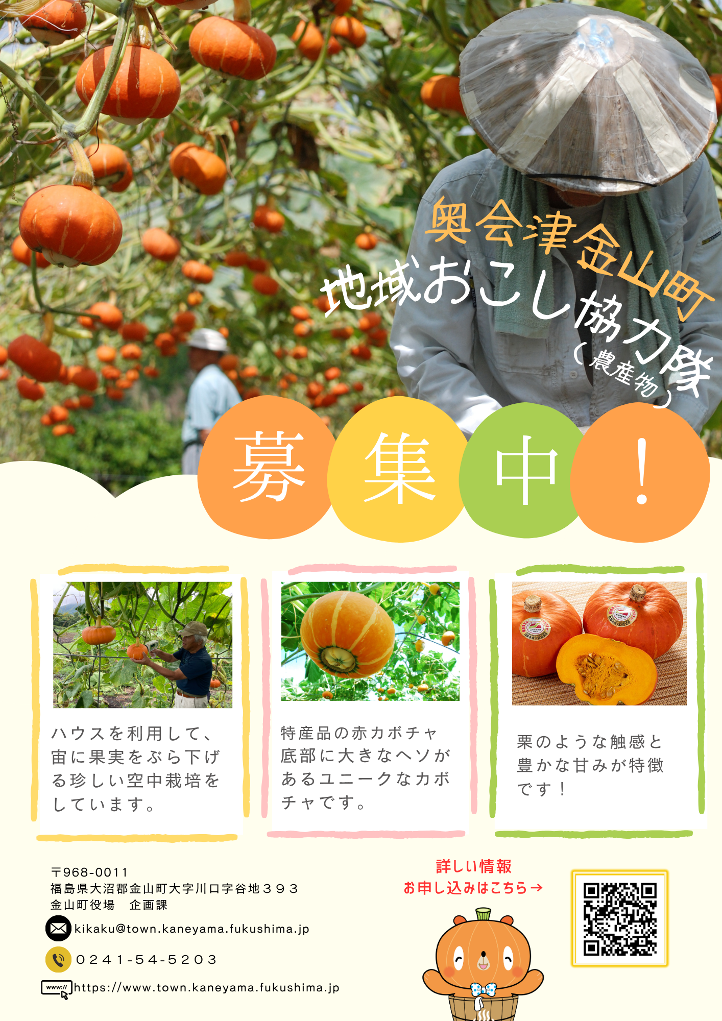地域おこし協力隊募集！定員１名（農産物）